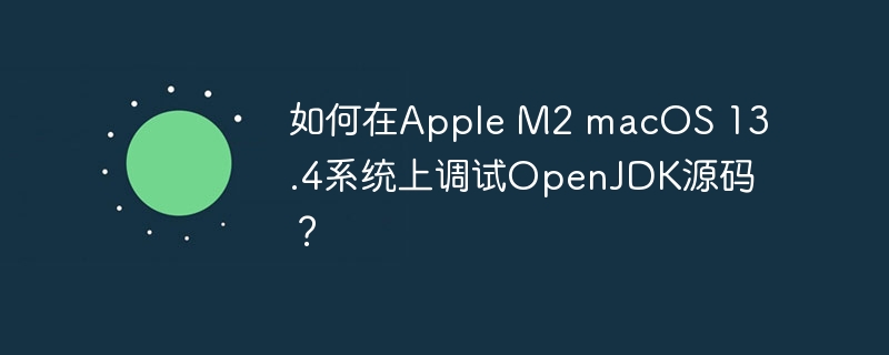 如何在apple m2 macos 13.4系统上调试openjdk源码？