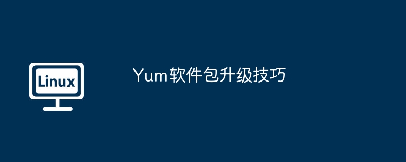 yum软件包升级技巧