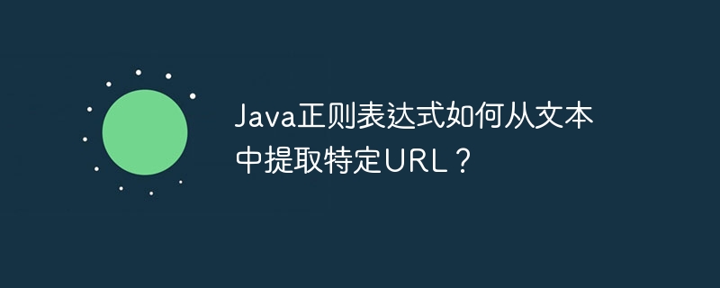 java正则表达式如何从文本中提取特定url？