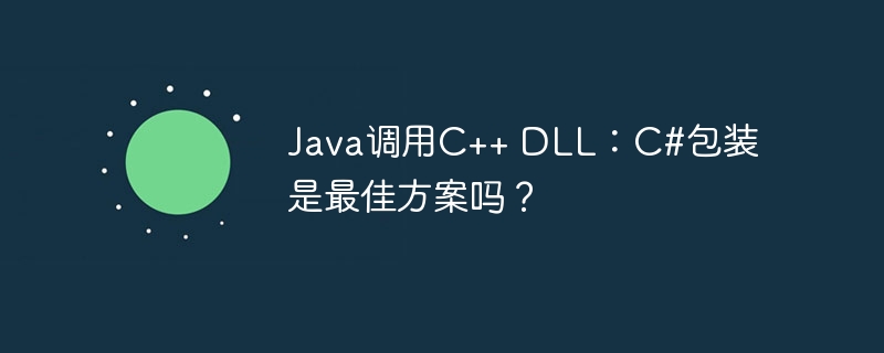java调用c++ dll：c#包装是最佳方案吗？