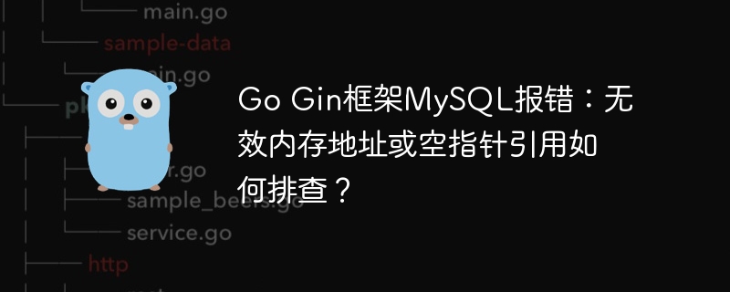 go gin框架mysql报错：无效内存地址或空指针引用如何排查？