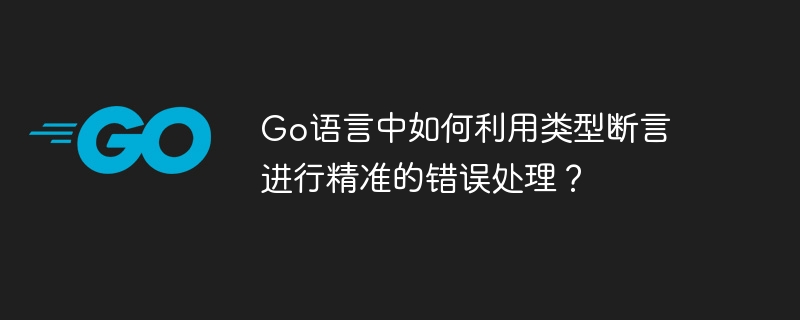 go语言中如何利用类型断言进行精准的错误处理？