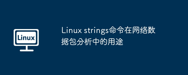 linux strings命令在网络数据包分析中的用途