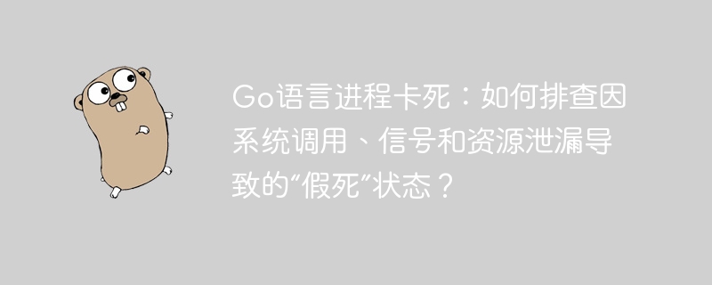 go语言进程卡死：如何排查因系统调用、信号和资源泄漏导致的“假死”状态？