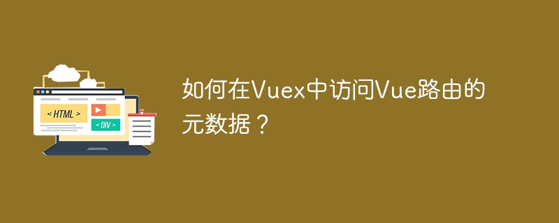 如何在Vuex中访问Vue路由的元数据？