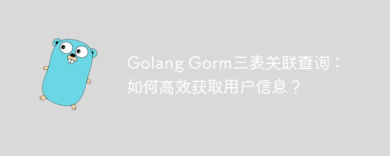 golang gorm三表关联查询：如何高效获取用户信息？