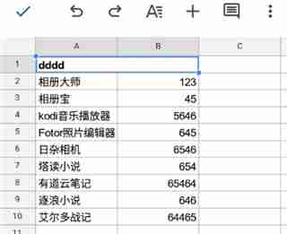谷歌表格怎么合并单元格