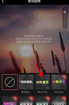 全民k歌歌曲歌词动画特效怎么自由切换