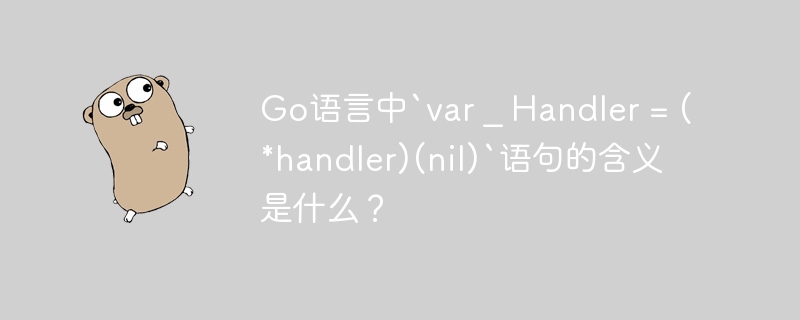 Go语言中`var _ Handler = (*handler)(nil)`语句的含义是什么？