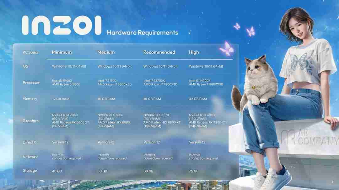 《inZOI》PC配置需求公布 最低2060最高4080显卡