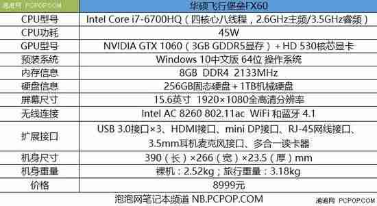 华硕飞行堡垒FX60评测：一款游戏性能出色的笔记本电脑