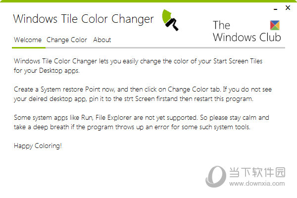 Windows Tile Color Changer