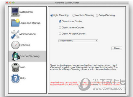 Mavericks Cache Cleaner