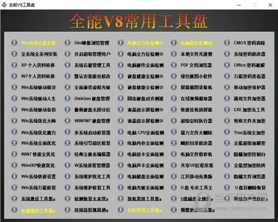 全能V8常用工具盘
