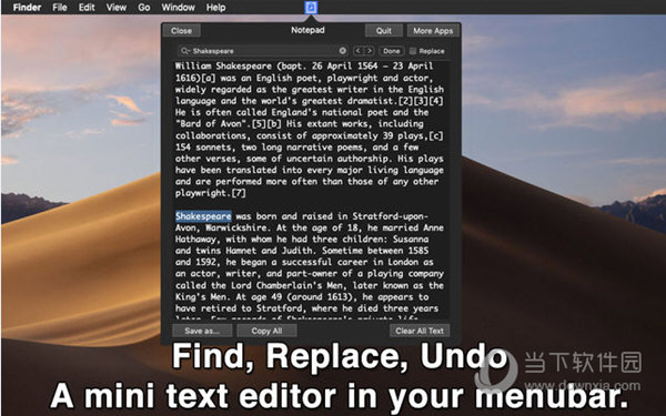 Notepad Menu Edition Mac版