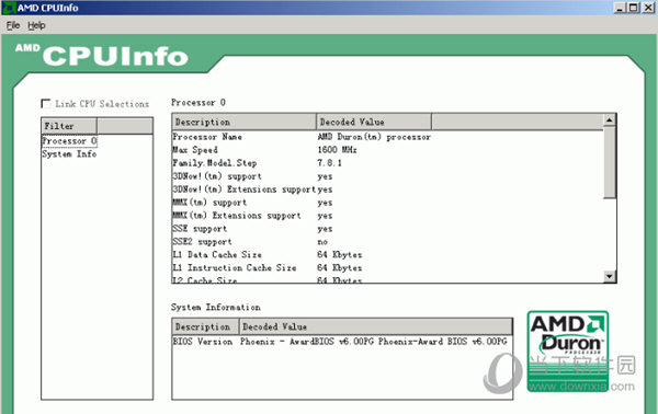 AMD CPUInfo