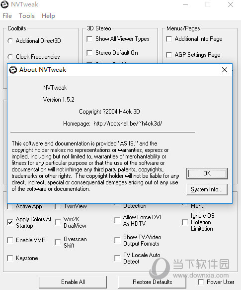 nVIDIA ForceWare nvtweak