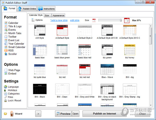 Web Calendar Pad