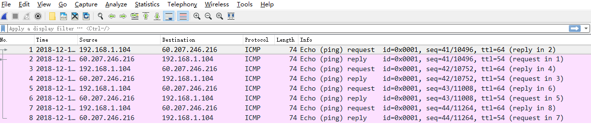 网络抓包工具wireshark