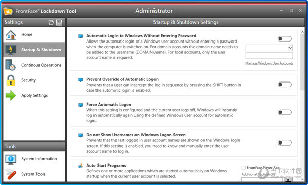 FrontFace Lockdown Tool