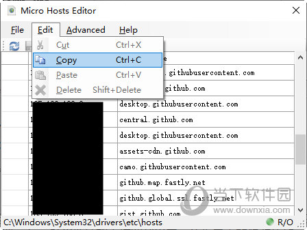 Micro Hosts Editor