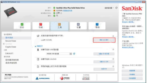 SanDisk SSD Dashboard