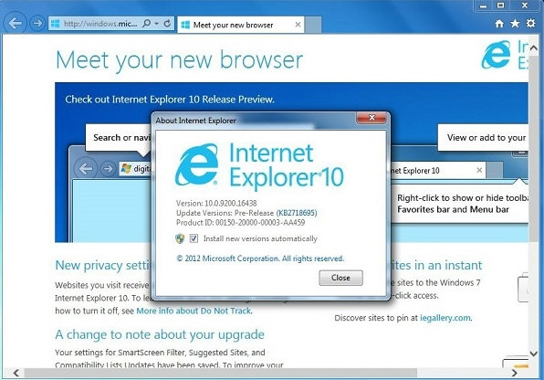 Internet Explorer 10