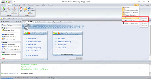 Wireless Password Recovery