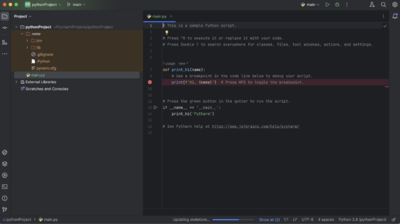 PyCharm Mac版1