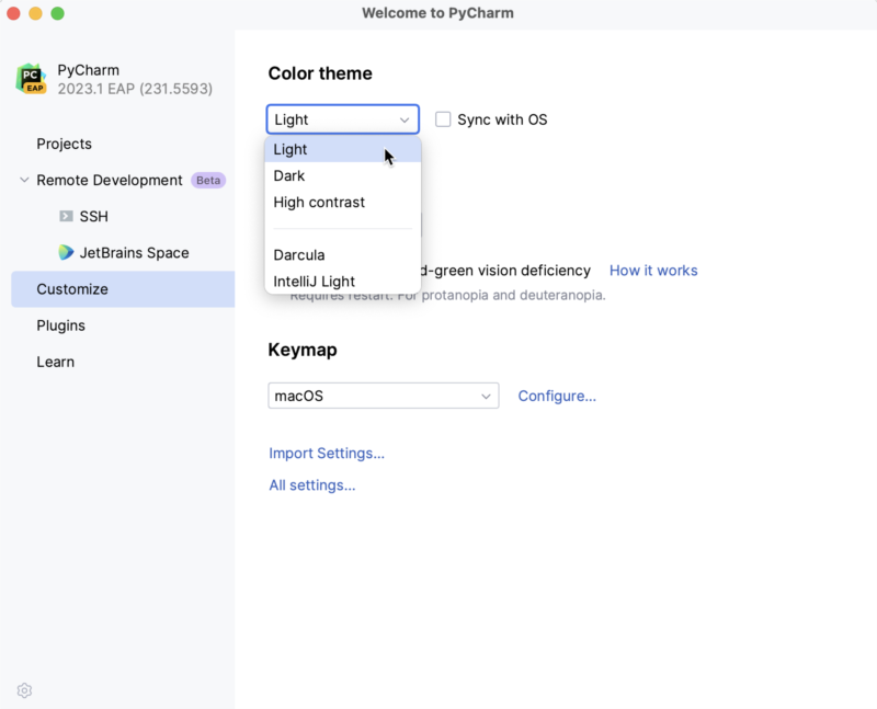 PyCharm Mac版9