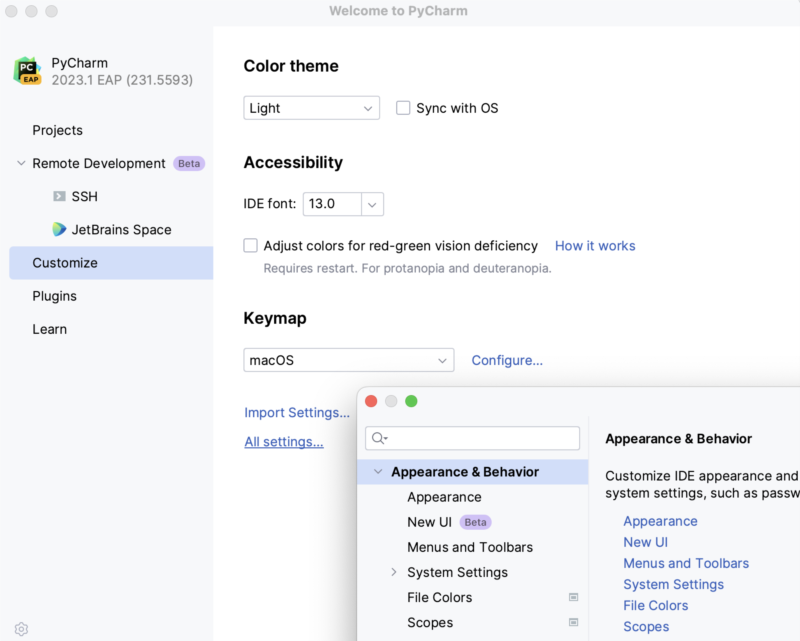 PyCharm Mac版10