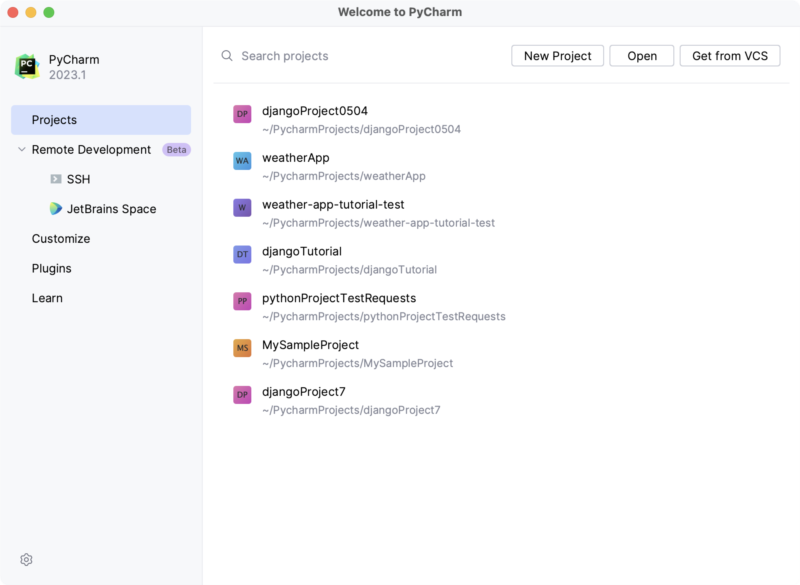 PyCharm Mac版14