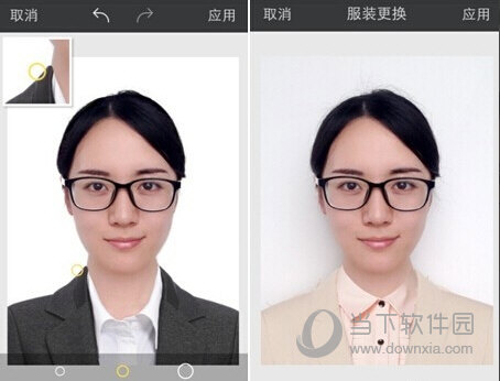 相机360“证件照拍摄”界面